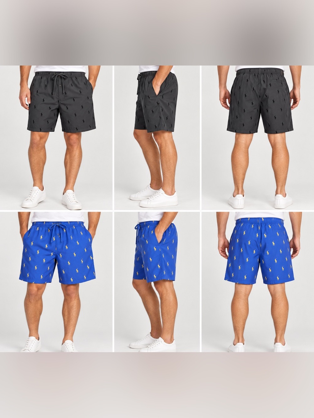 POLO Ralph Lauren Men’s Boxer Shorts 2 Pack | Blue & Gray Pony Print | Size XL